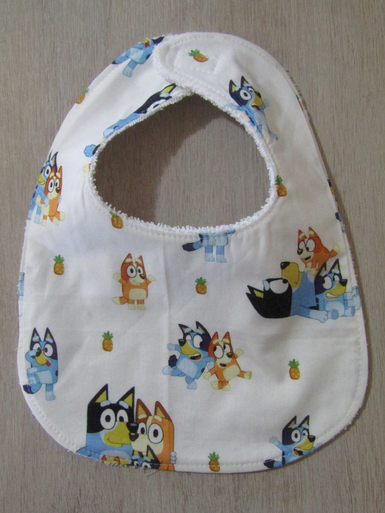 Flat baby bib-Australian cattle dogs,family