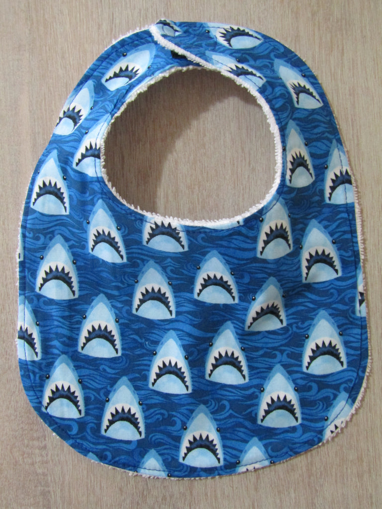 Flat baby bib-Shark