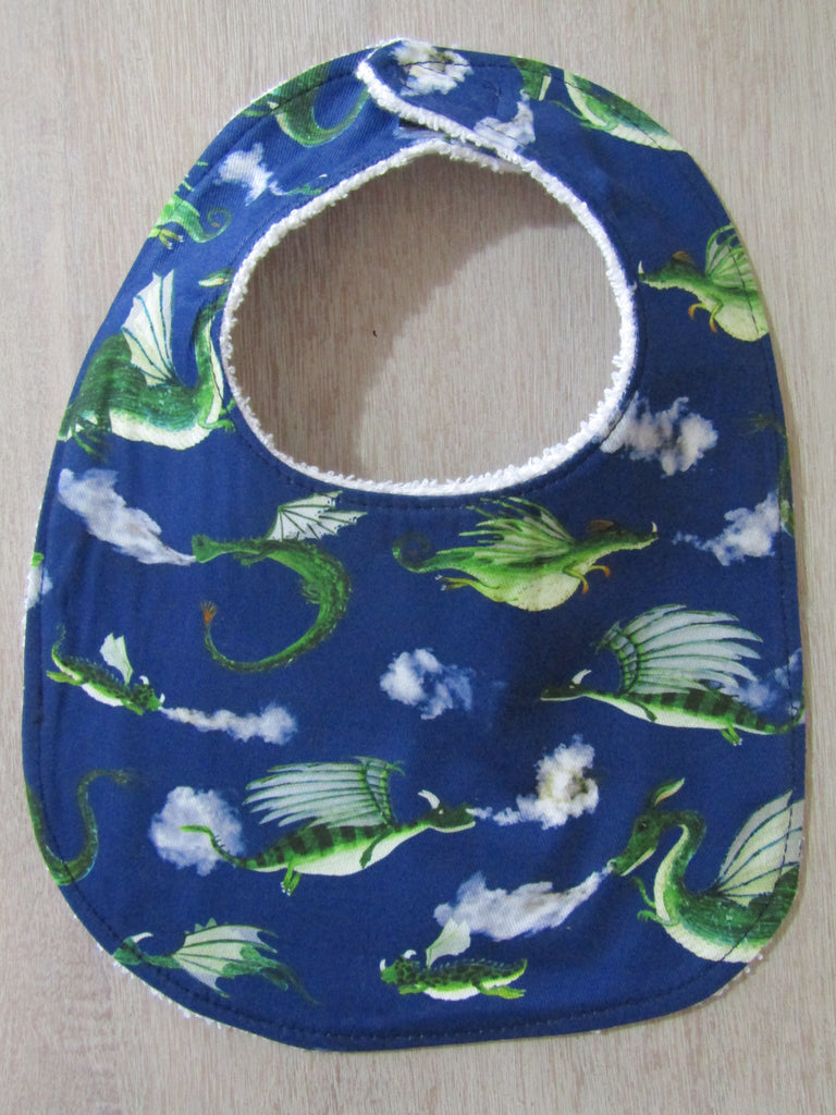 Flat baby bib-Puff the dragon