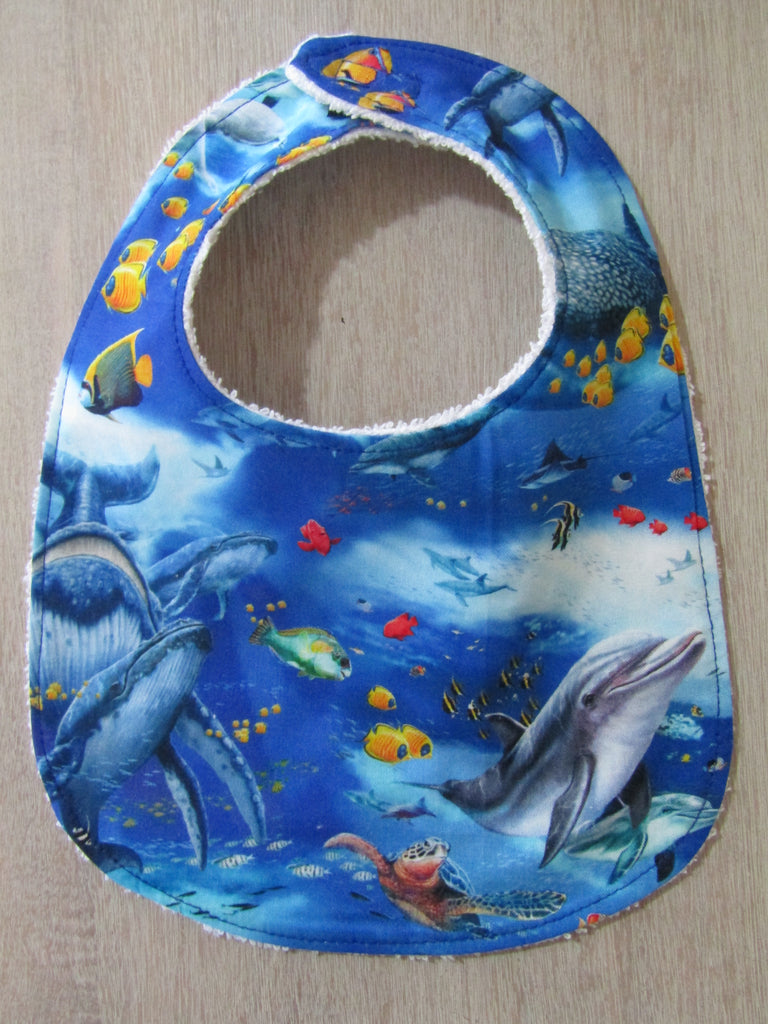 Flat baby bib-Sealife