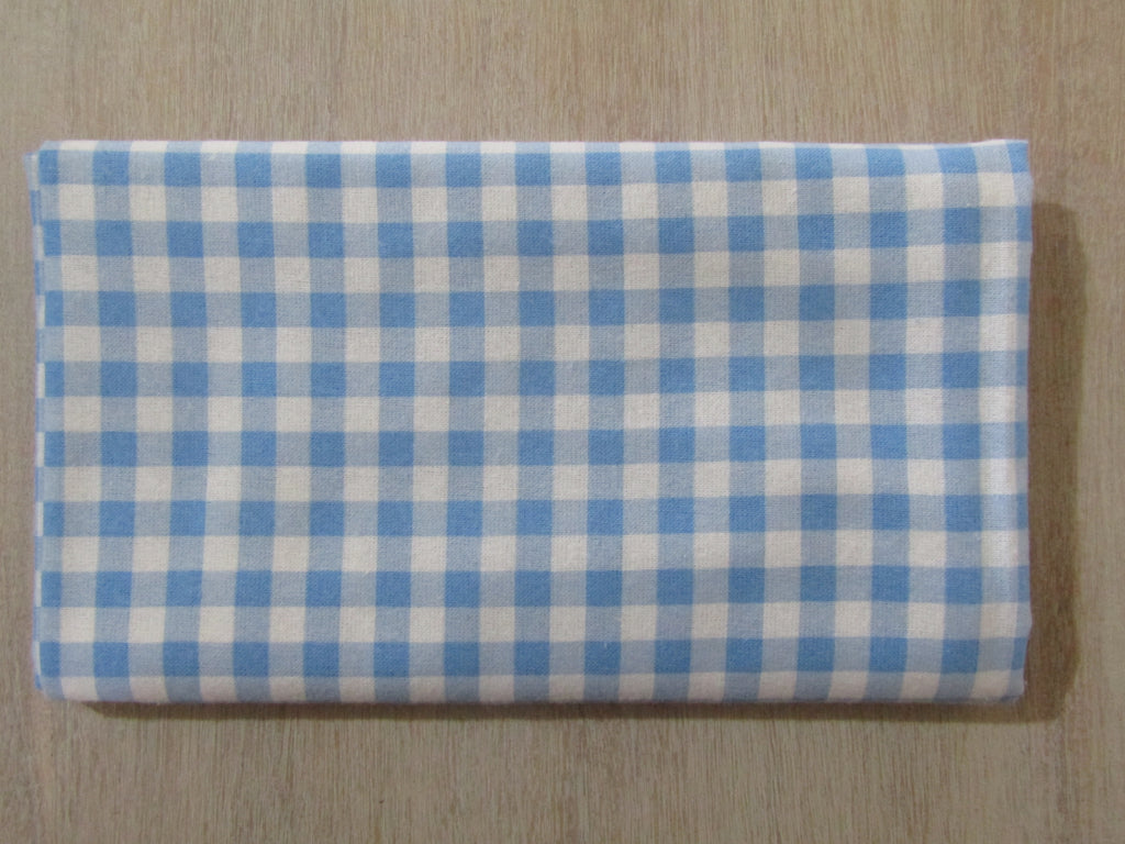 Flannelette baby wrap,blanket-Boy blue gingham