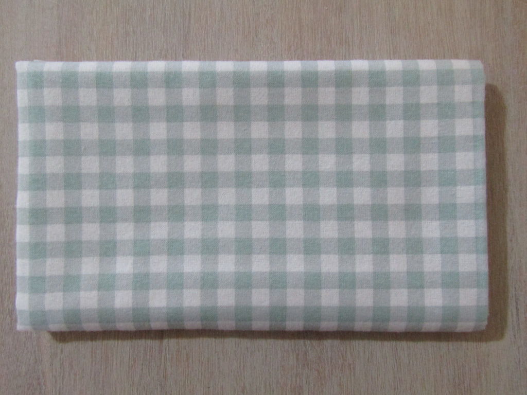 Flannelette baby wrap,blanket-sage green gingham