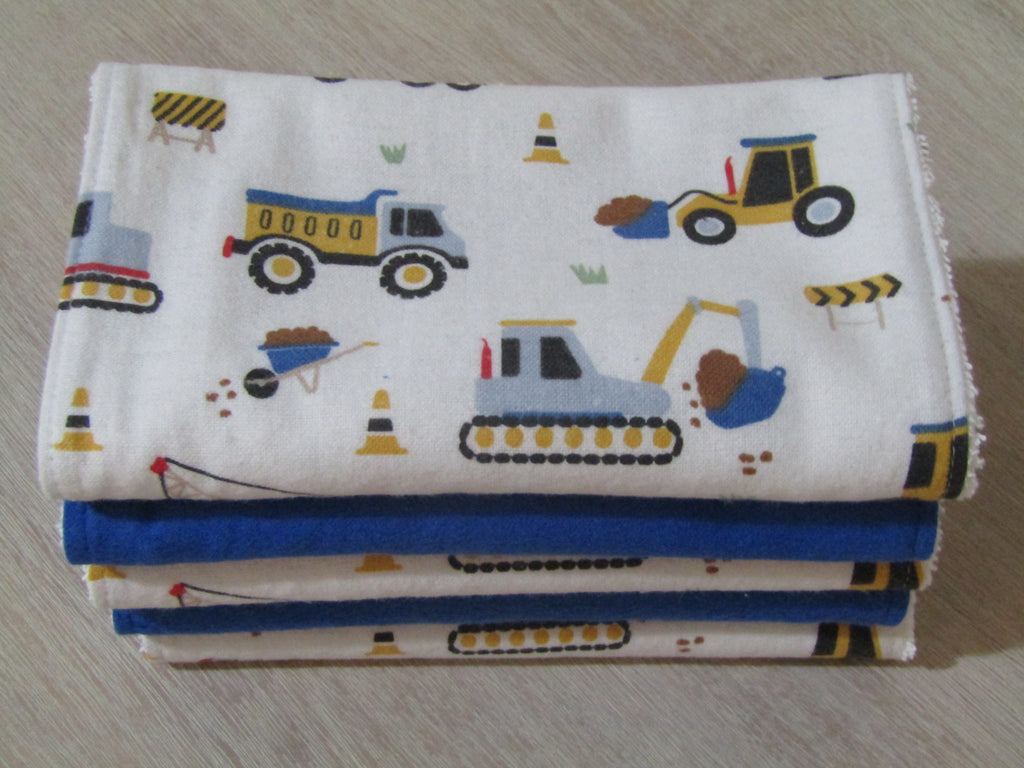 Burp cloth pack of 5-Trucks and diggers