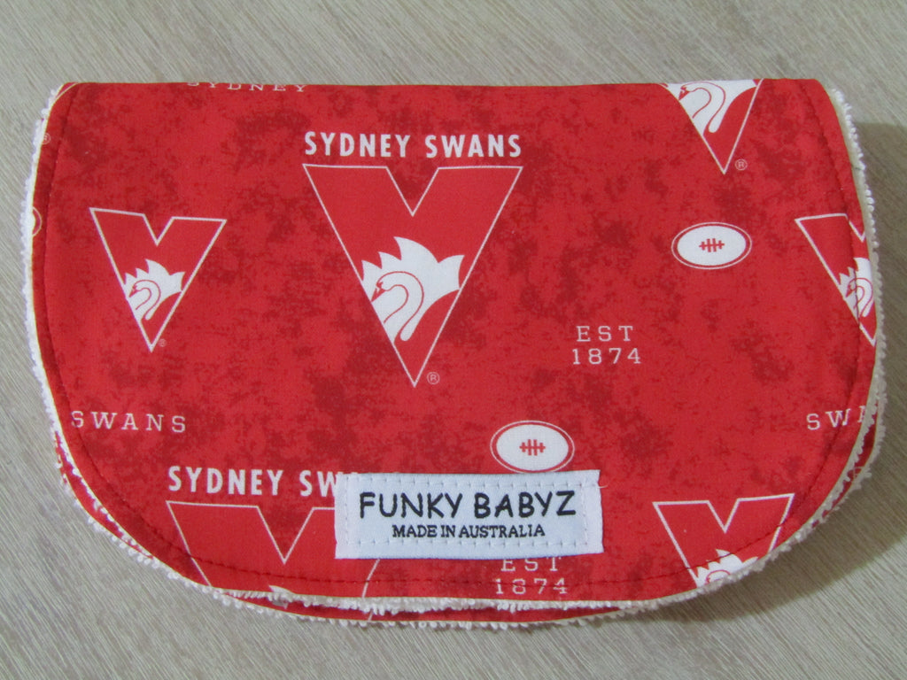 Burp cloth,bib pack-AFL Sydney swans