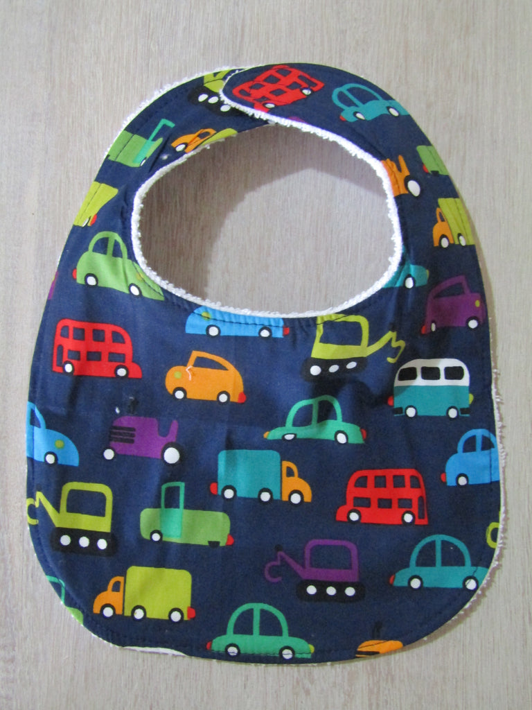 Flat baby bib-Beep cars