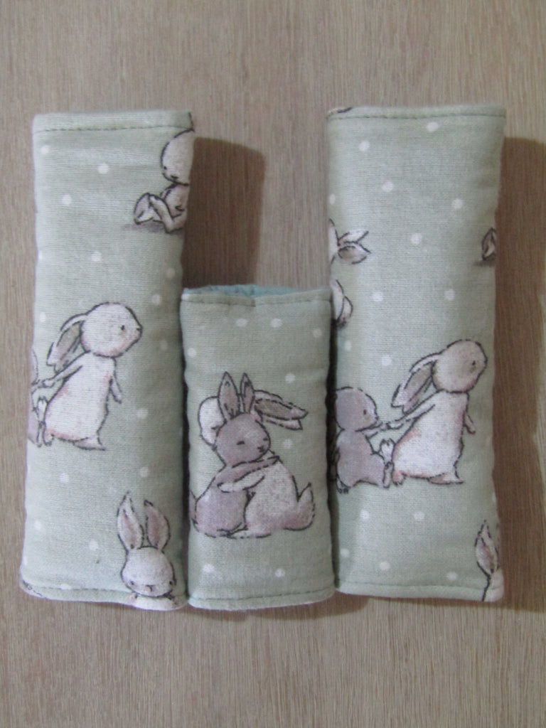 Baby capsule/car seat belt covers-Bunnies