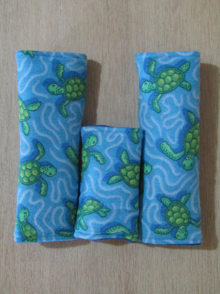 Baby capsule/car seat belt covers-Penny turtles