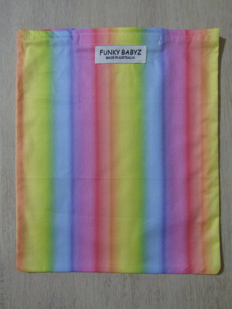 Small items bag-Pastel rainbow stripes