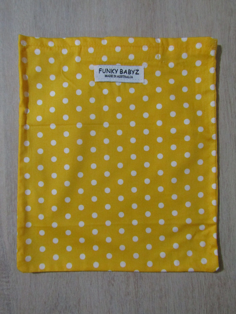 Small items bag-Polka dot,golden yellow