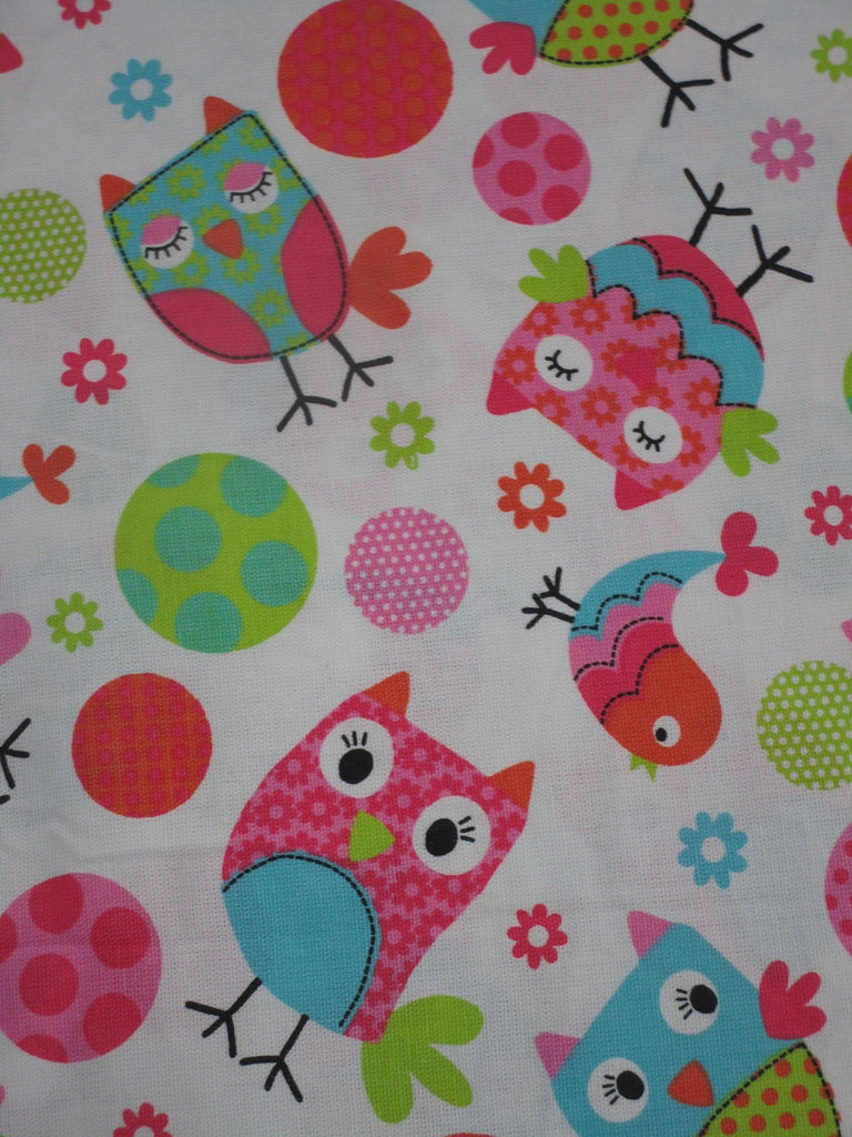 Shopping trolley seat liner-Pink owls
