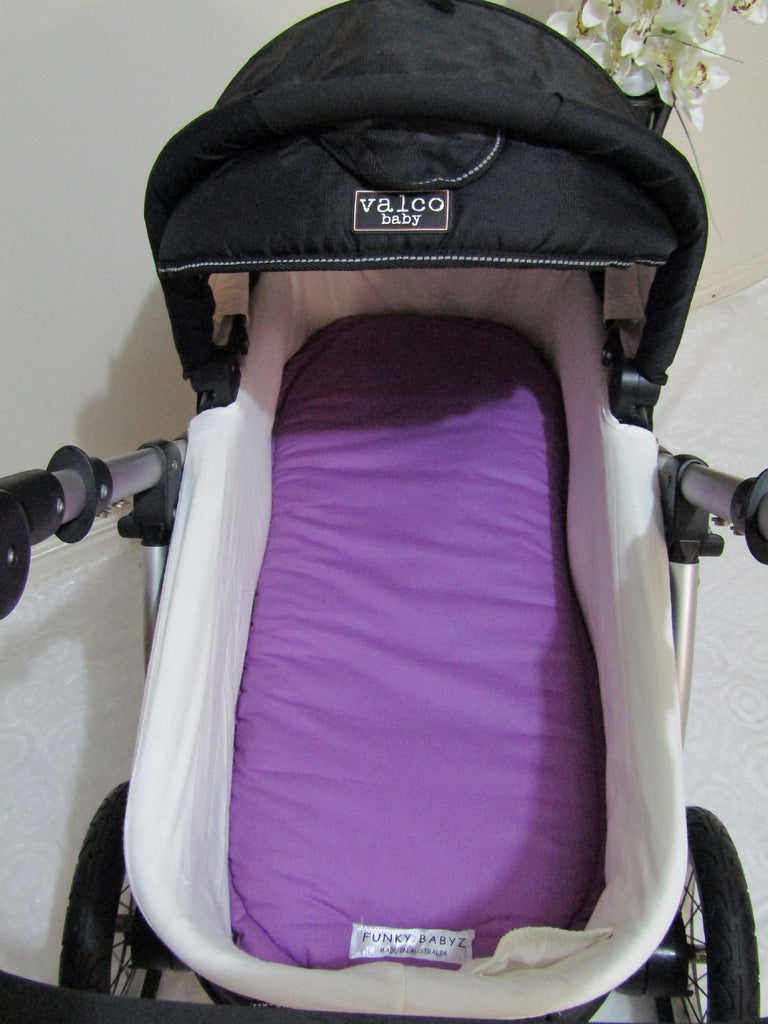 Pram bassinet liner-Lavender gingham