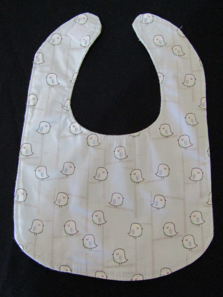 Flat bib-Blue tweet birds