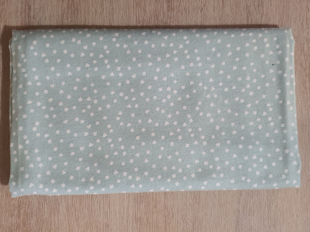 Flannelette baby wrap,blanket-Scattered dots,sage green