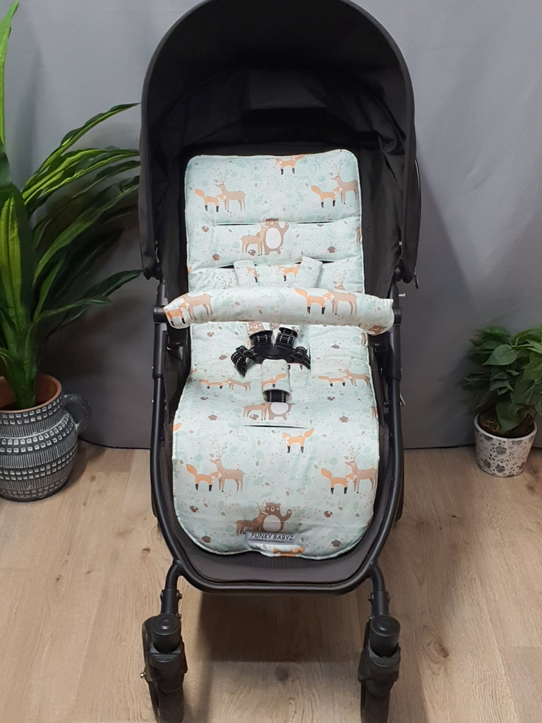 Pram/stroller seat liner-Woodland friends