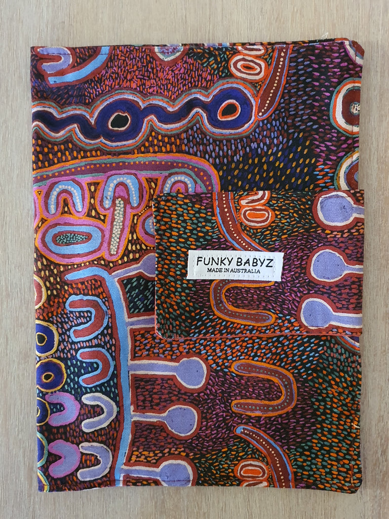 Nappy wallet- Indigenous art,Warlu water dreaming