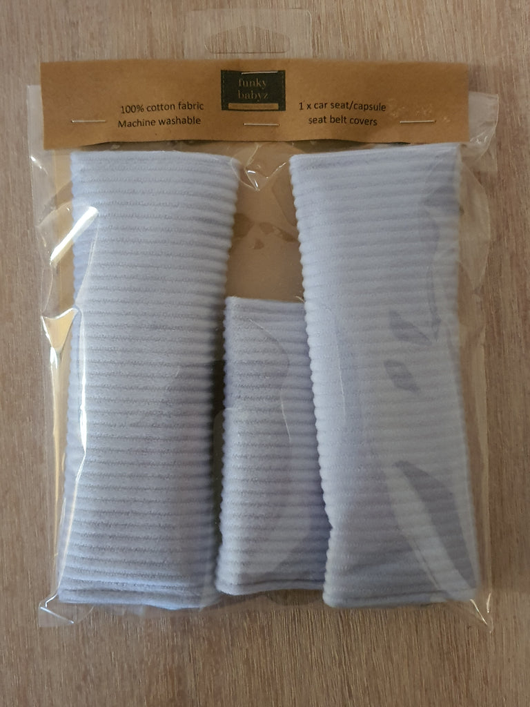 Baby capsule/car seat belt covers-Corduroy,blue *Gift packed*