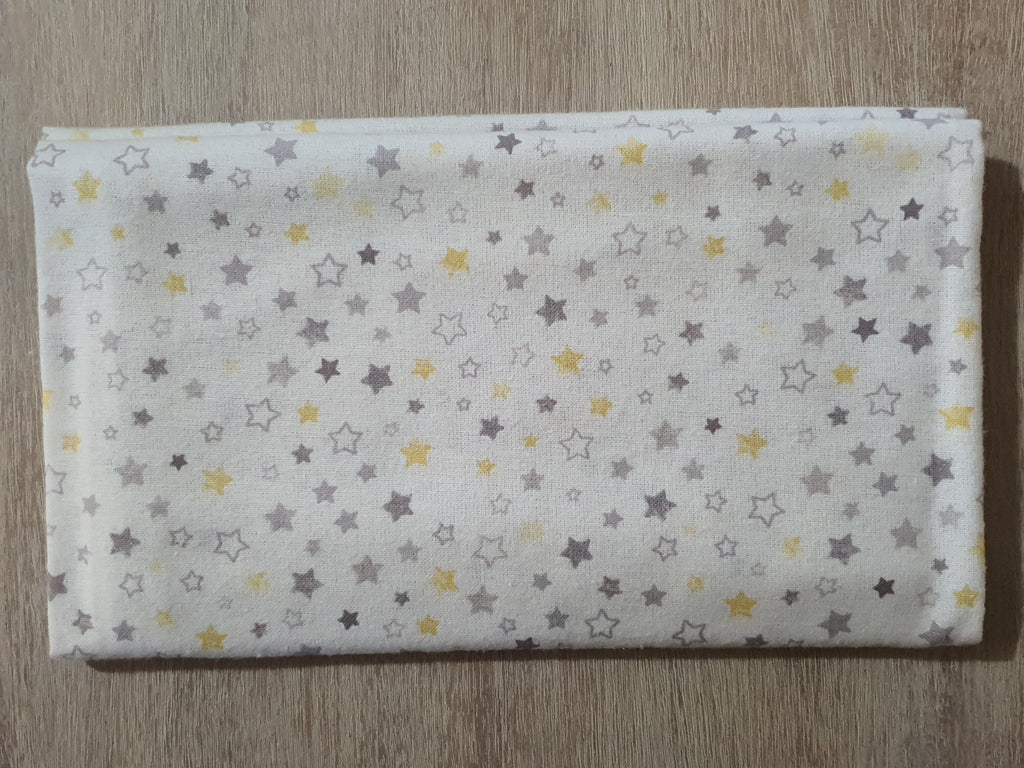 Flannelette baby wrap,blanket-Yellow,grey stars