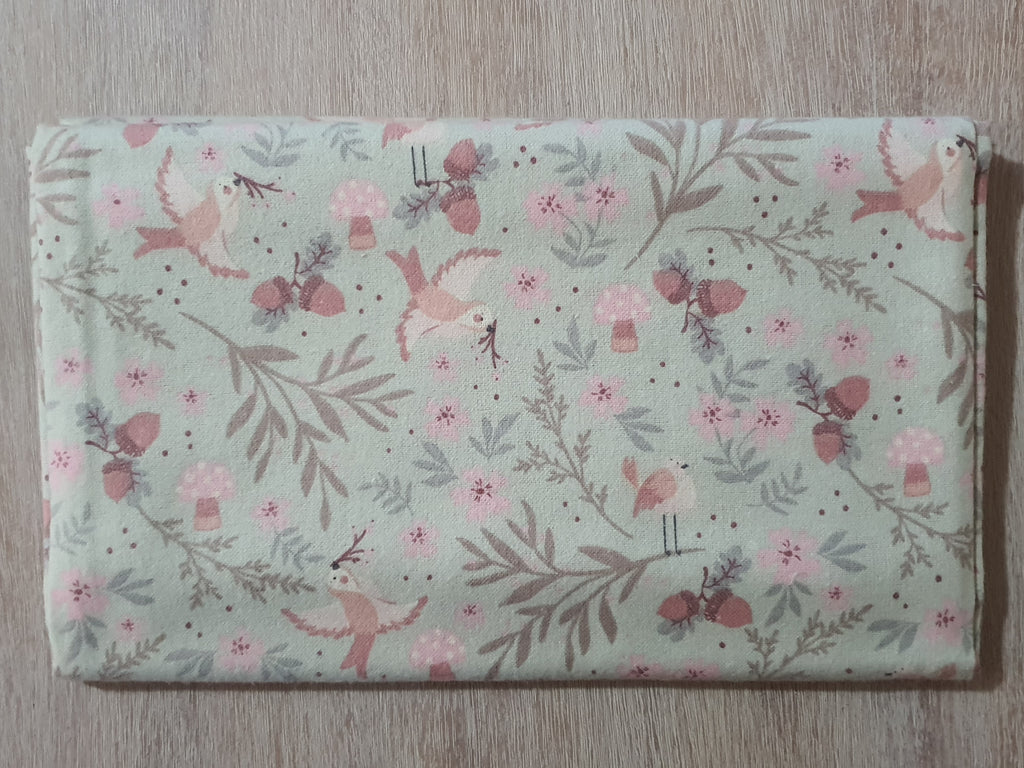 Flannelette baby wrap,blanket-Spring time birds