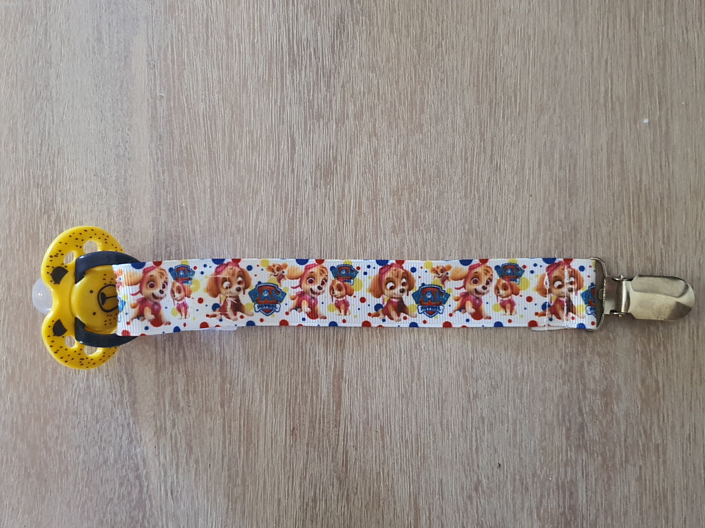 Pacifier/dummy strap-Paw patrol,Skye