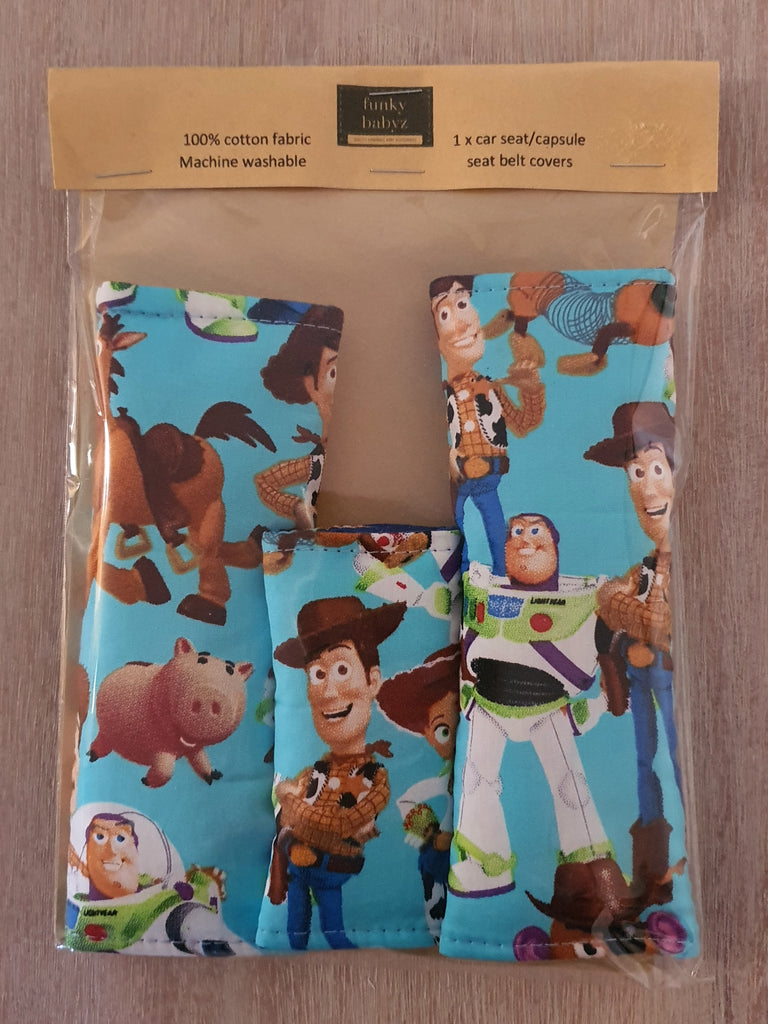 Baby capsule/car seat belt covers-Toy story *Gift packed*