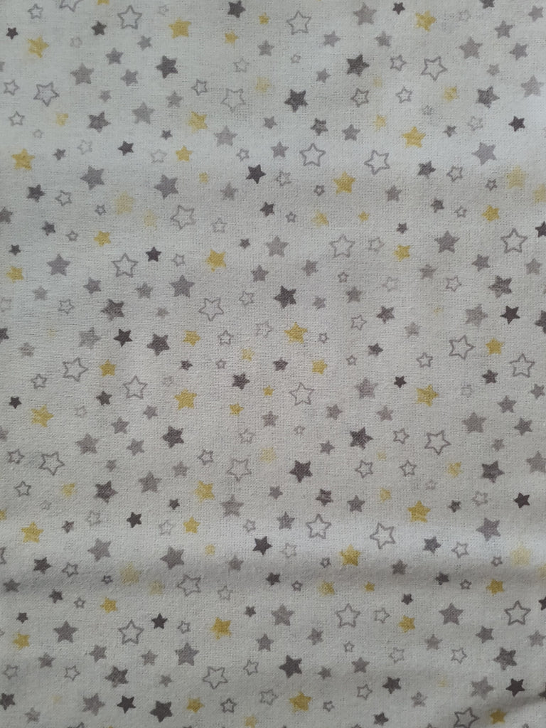 Flannelette baby wrap,blanket-Yellow,grey stars