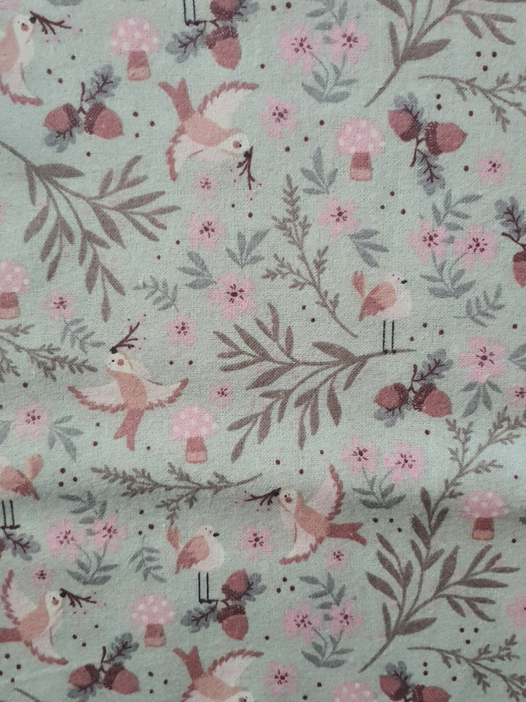 Flannelette baby wrap,blanket-Spring time birds