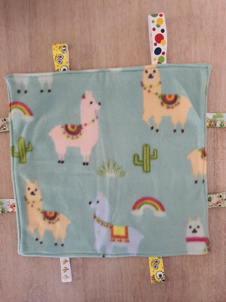 Taggy baby comforter sensory toy-Mint llama