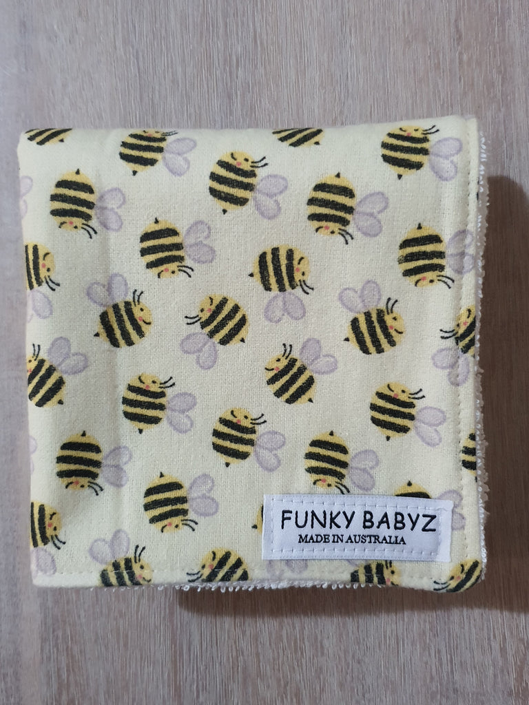 Soft face washer set of 3-Baby bee