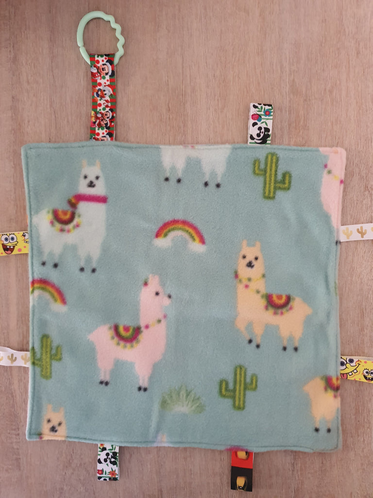 Taggy baby comforter sensory toy-Mint llama