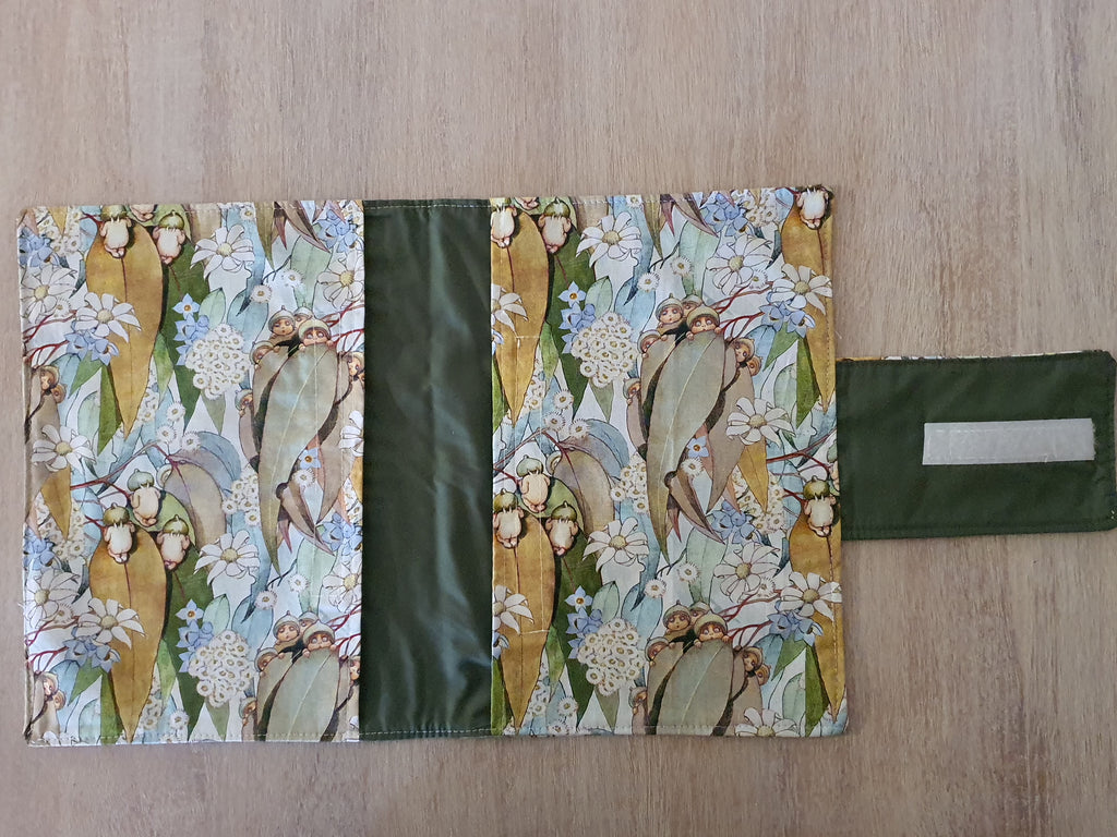 Nappy wallet-Gumnut babies,gum leaves