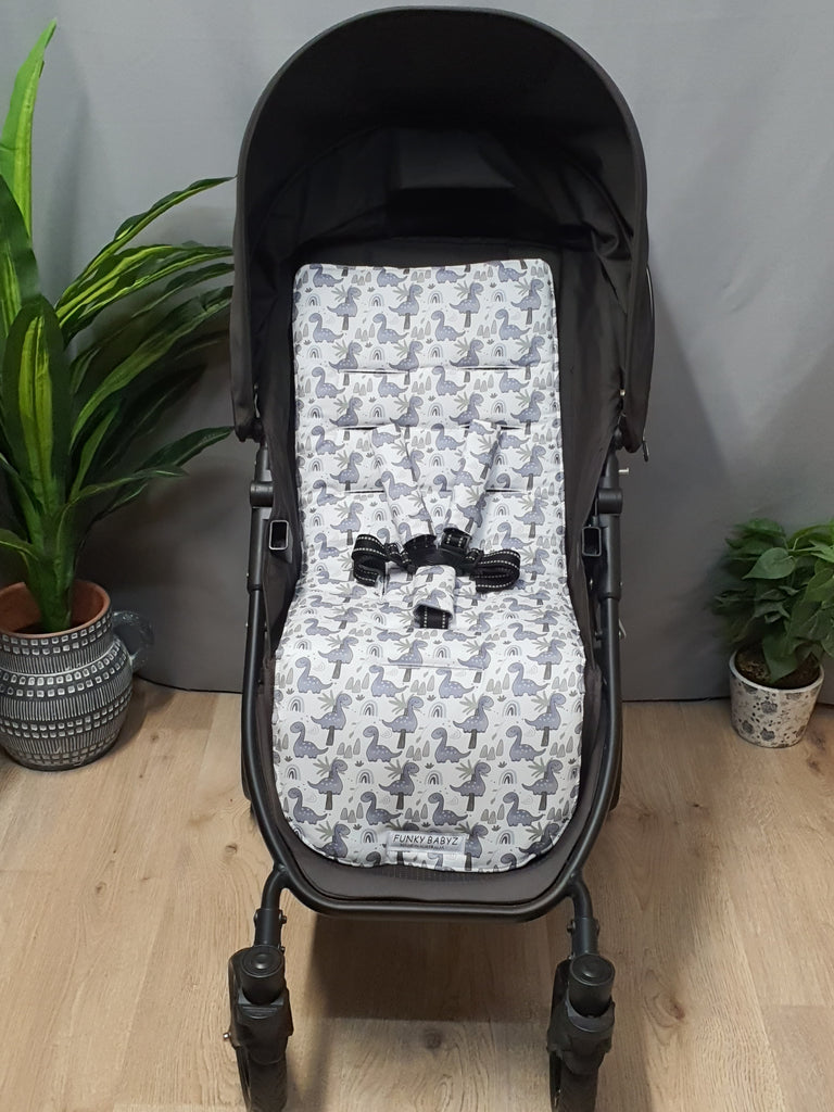 Pram/stroller seat liner-Happy dinosaurs