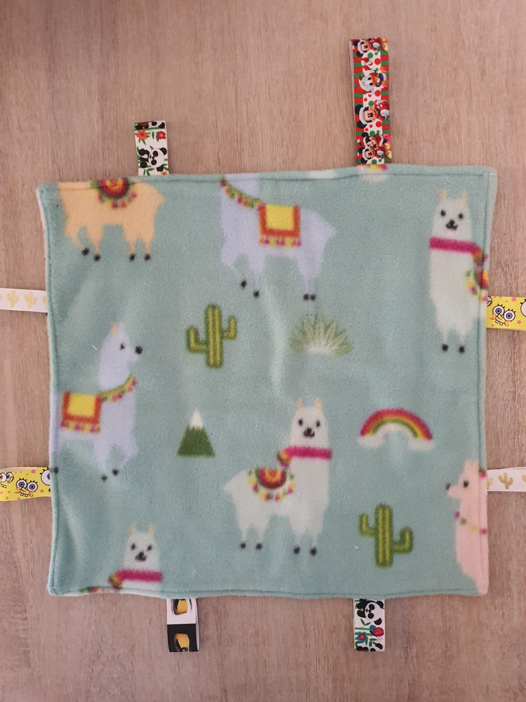 Taggy baby comforter sensory toy-Mint llama