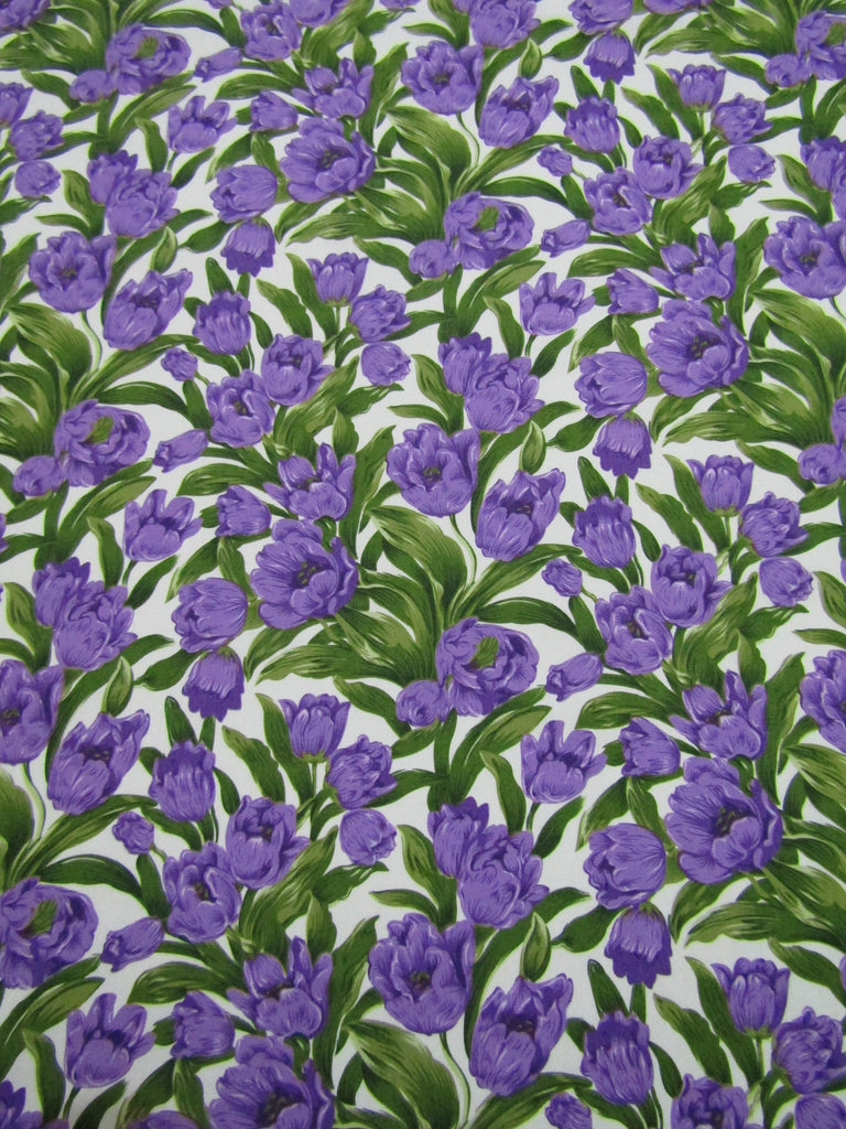 Pram belly bar cover-Purple tulip flowers