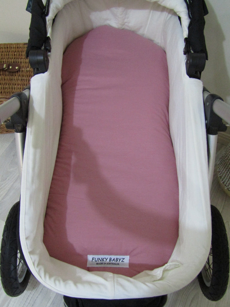 Pram bassinet liner-Pastel gingham,pink