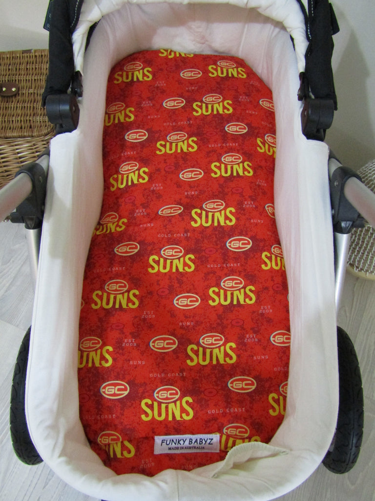 Pram bassinet liner-AFL-Gold coast suns