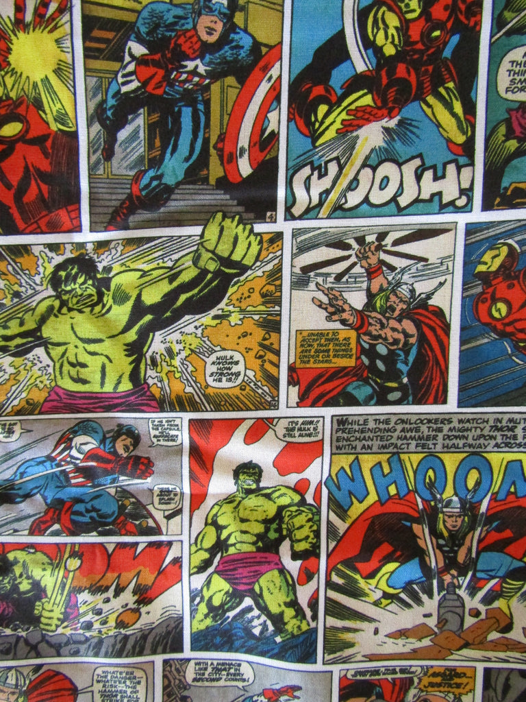 Pram liner set universal,100% cotton-Marvel comic strips