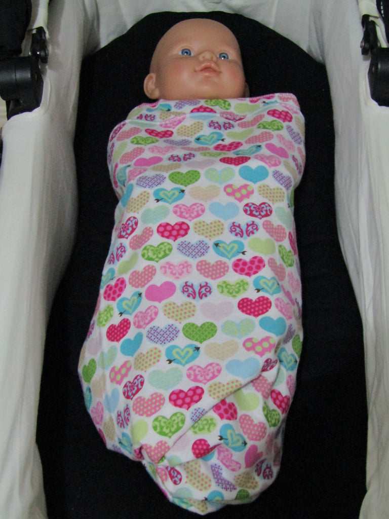 Flannelette baby wrap,blanket-I love you