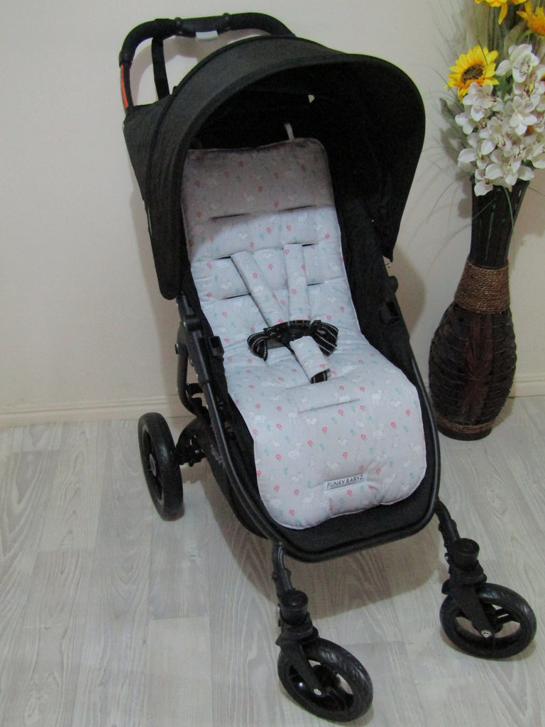 Pram liner set universal,100% cotton-Sheep