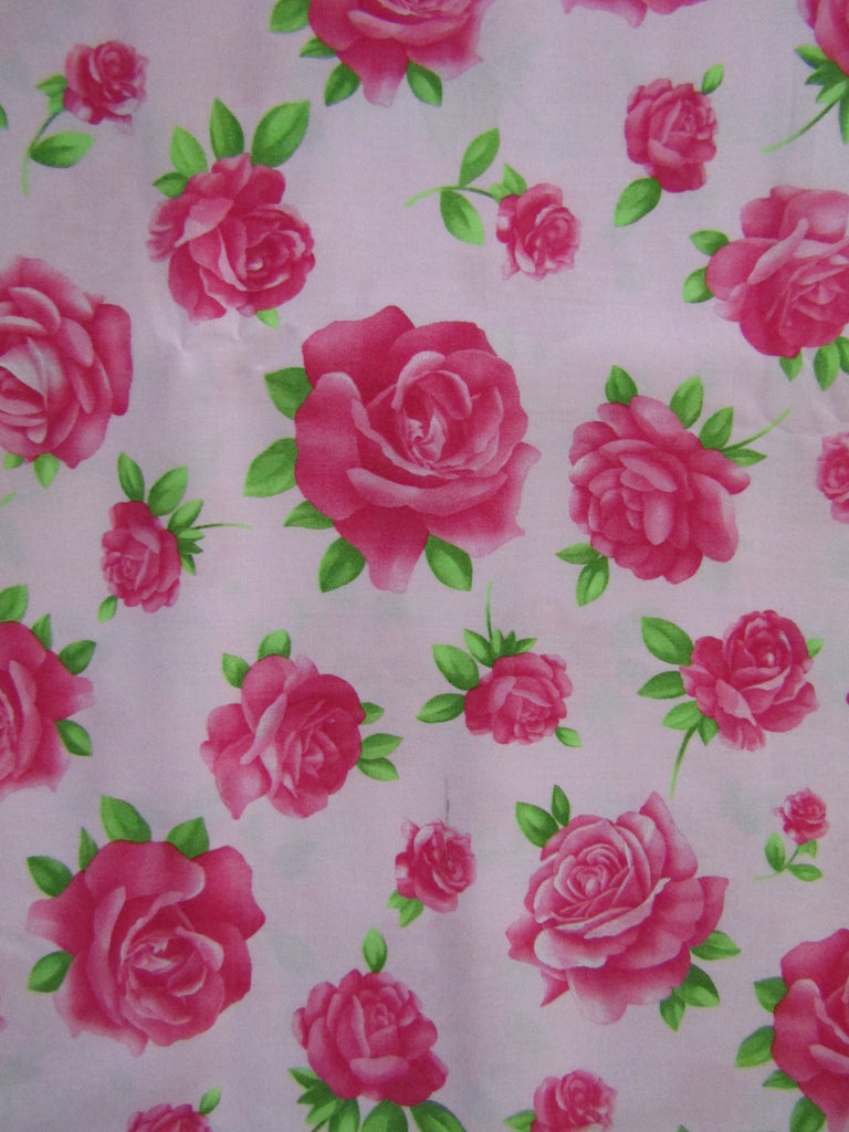 Pram belly bar cover-Large pink roses
