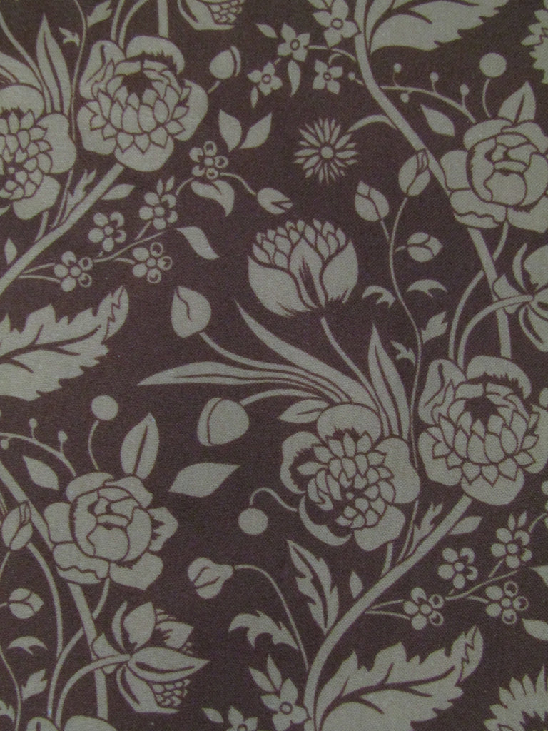Pram liner set universal,100% cotton-Brown vintage floral