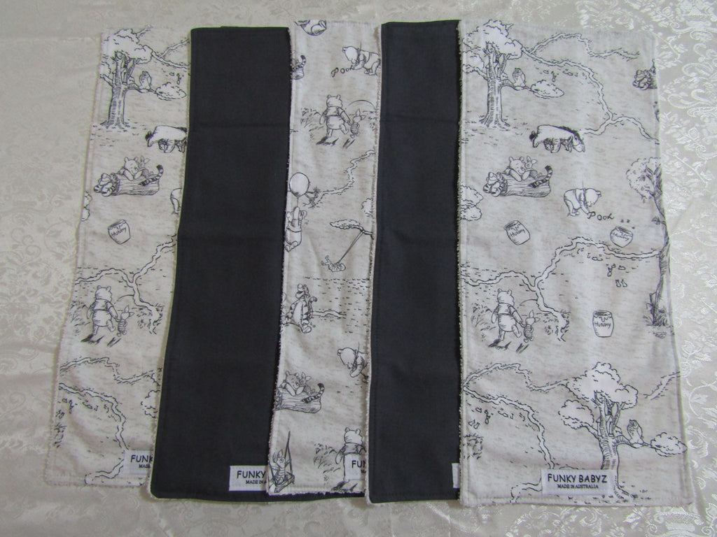 Burp cloth pack of 5-Bear and friends