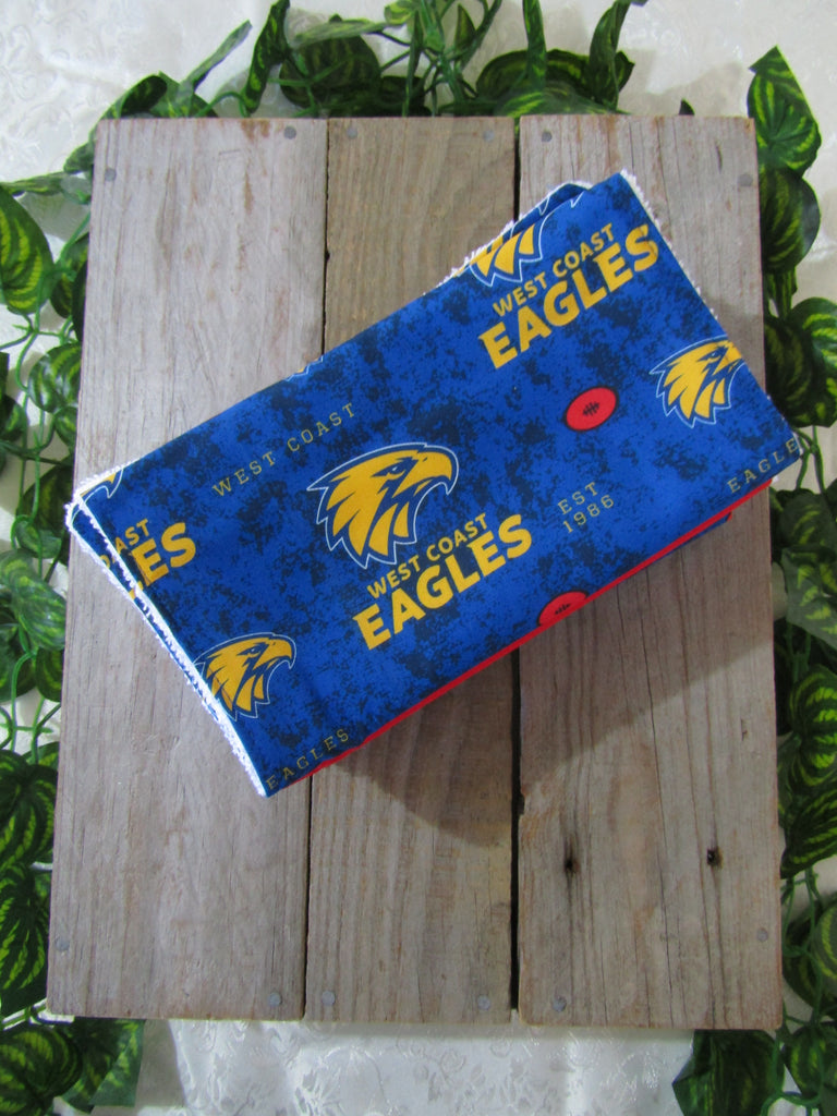 Burp cloth pack of 5-AFL West Coast Eagles