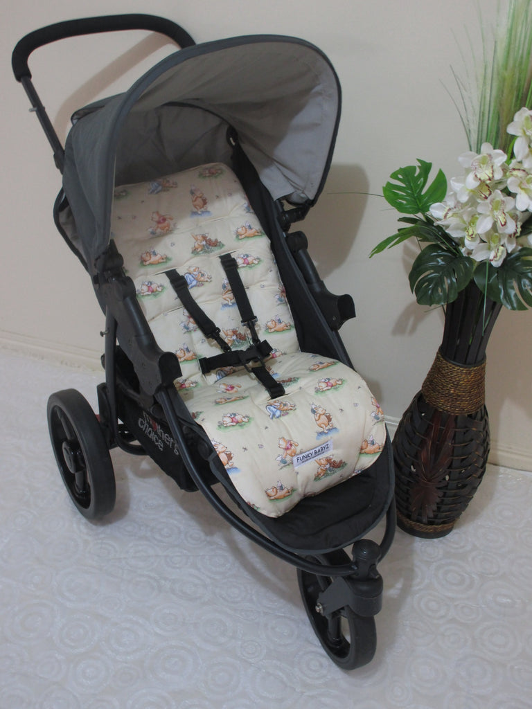 Pram liner set universal,100% cotton-Bear,classic.