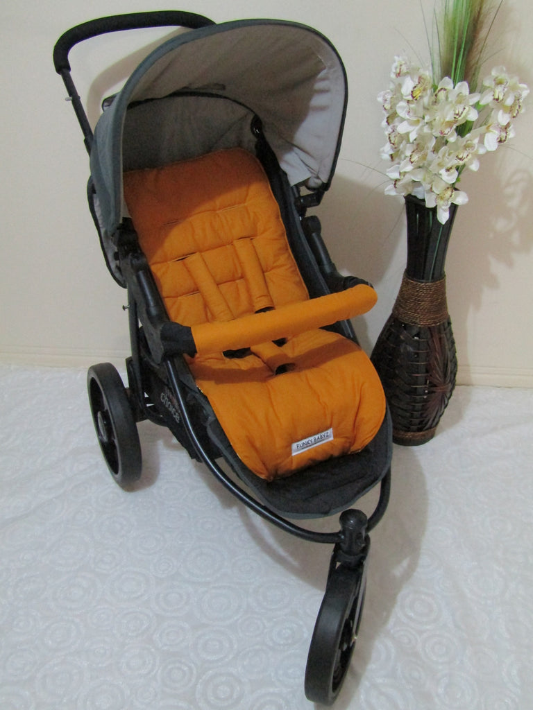 Pram liner set universal,100% cotton-Butterscotch