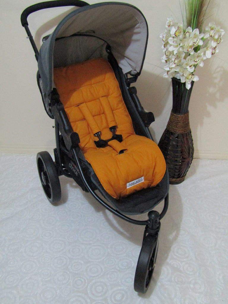 Pram liner set universal,100% cotton-Butterscotch